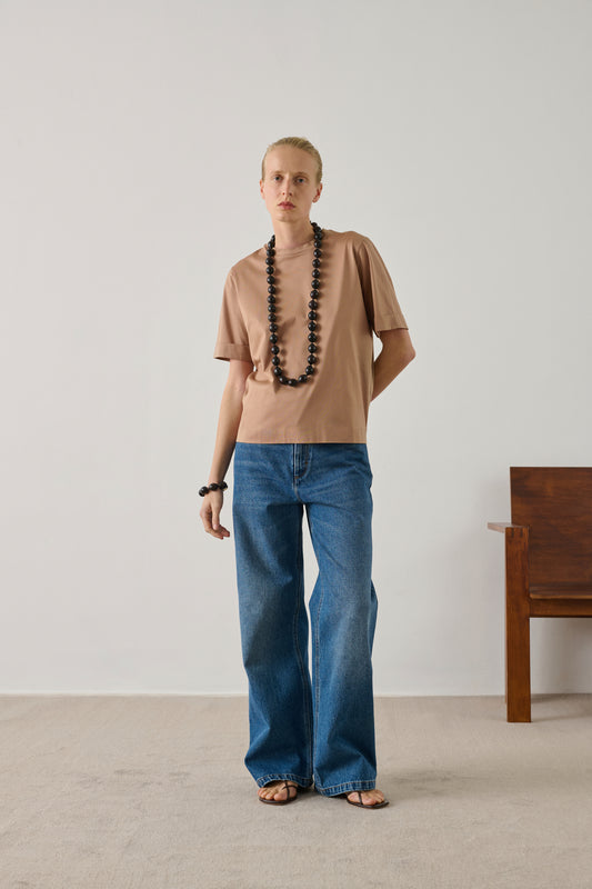 Tee-Shirt Ama - Sable - Coton - Femme