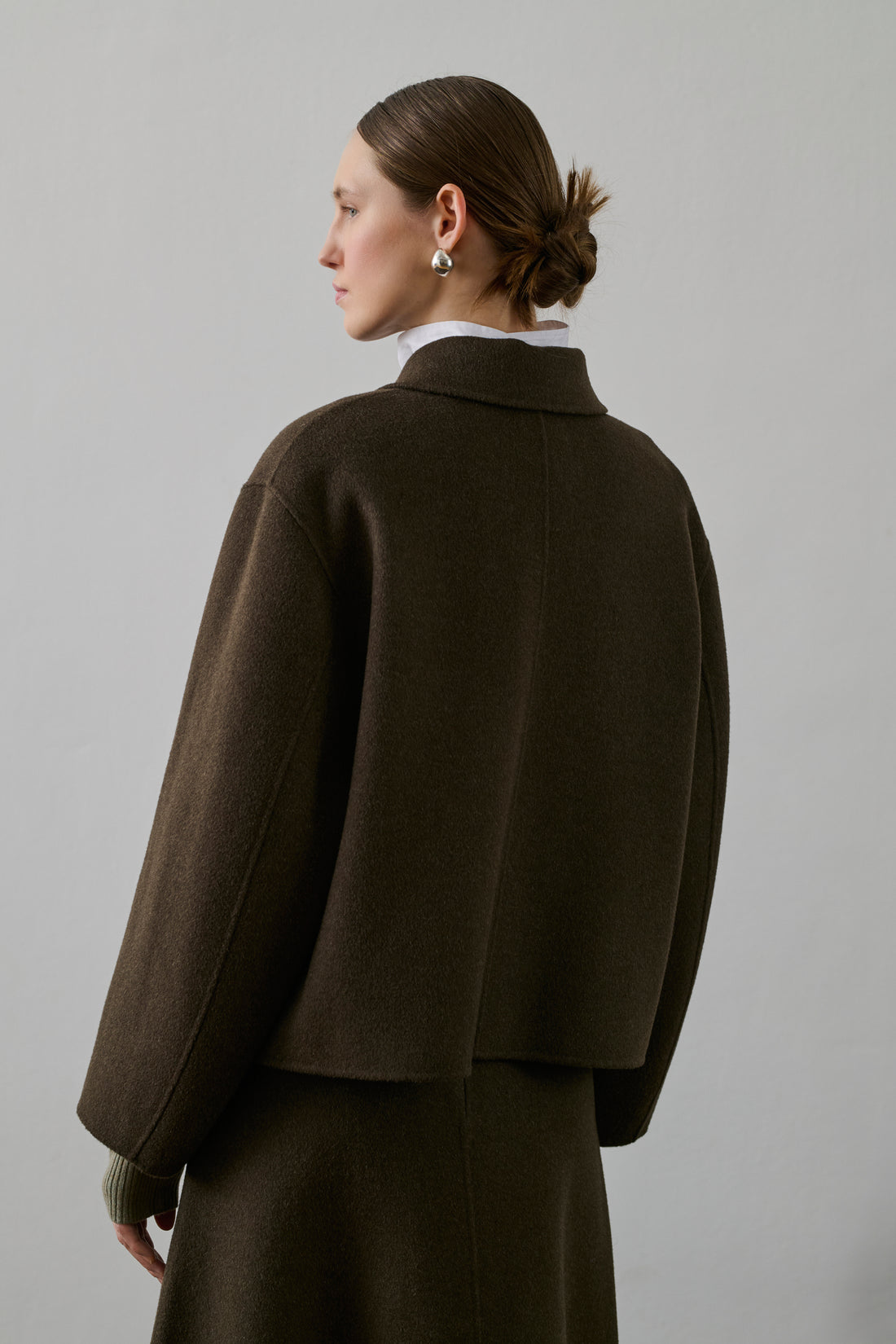 Manteau Gyoda - Kaki Brun - Laine - Femme