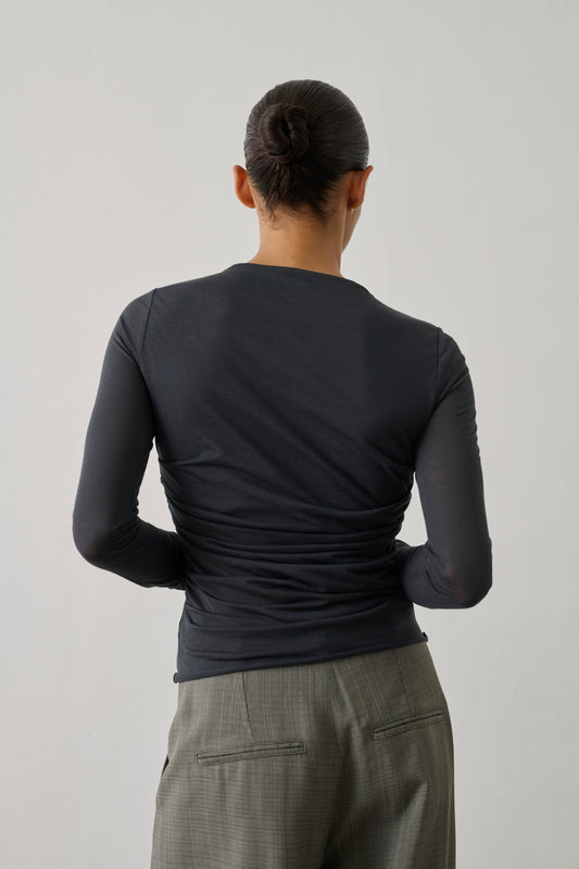 Tee-Shirt Gaia - Bleu Gris - Femme