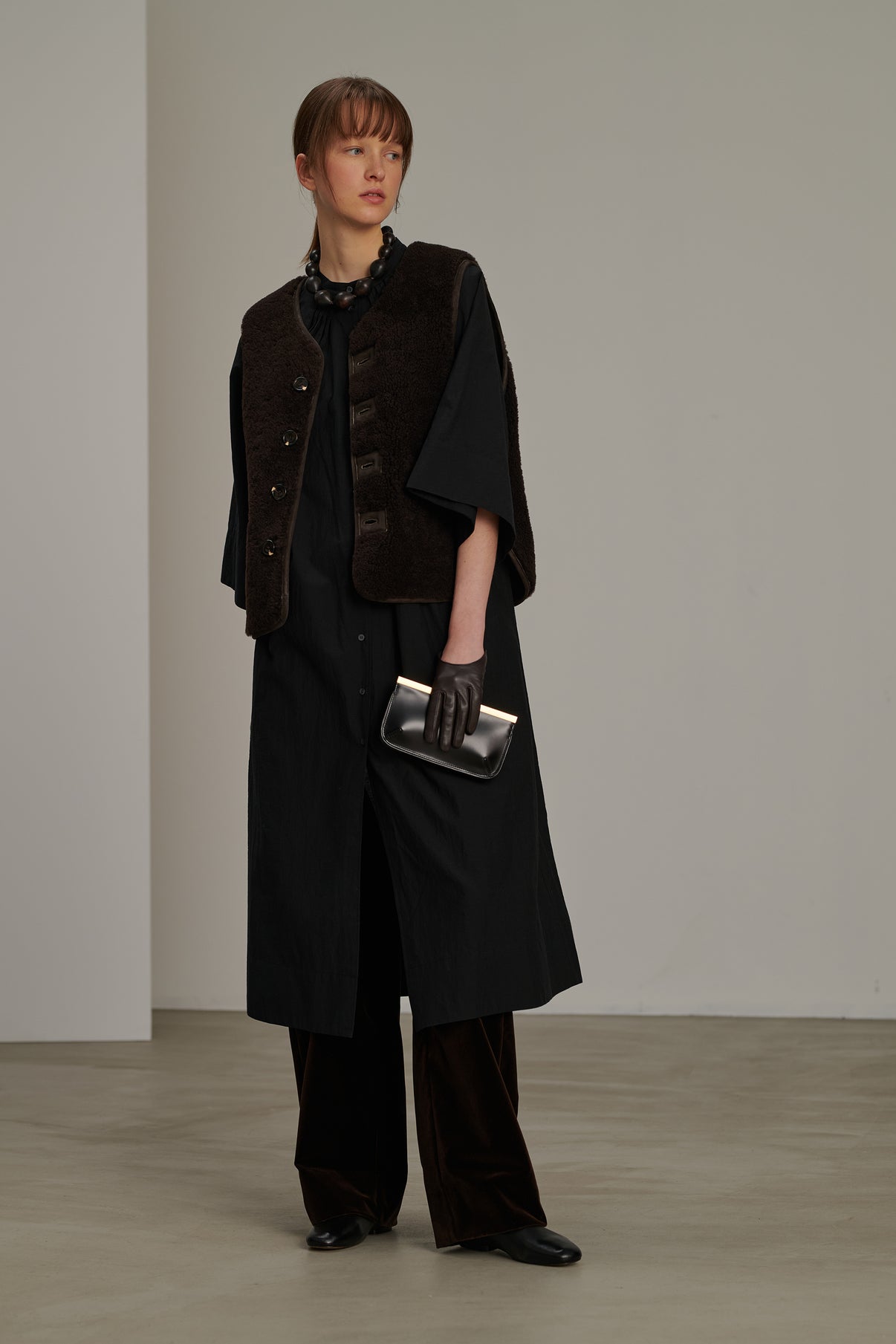 Veste Bonifacio - Marron Foncé - Cuir - Femme vue 1