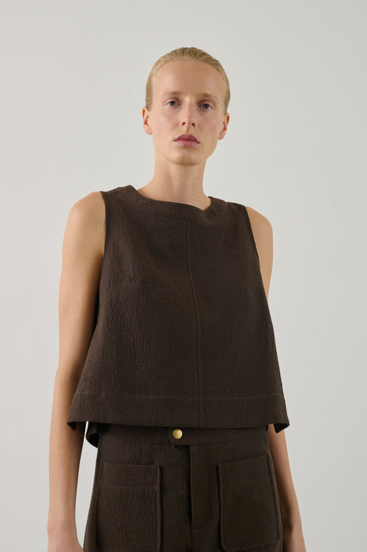 Top Pampa - Chocolat - Coton - Femme