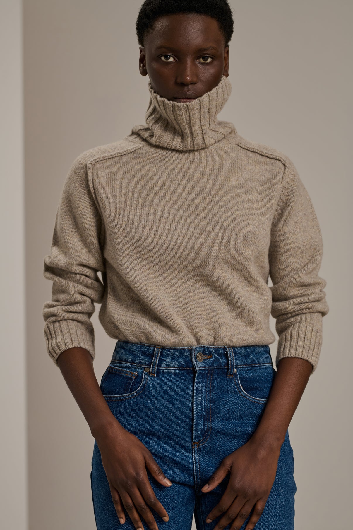 Pull Windy - Gris/Beige Chiné - Femme vue 1