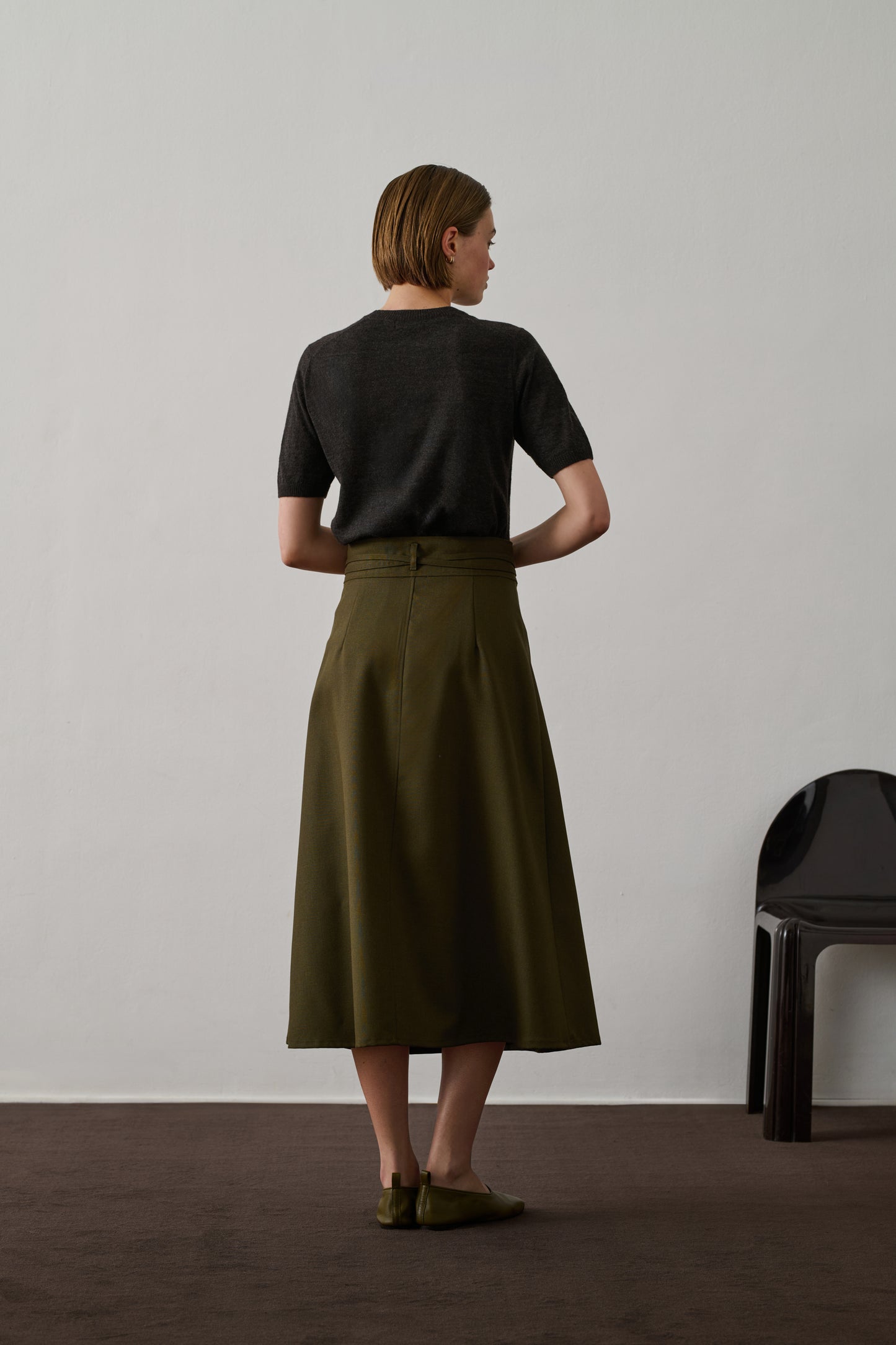 Jupe Reine - Kaki - Laine - Femme