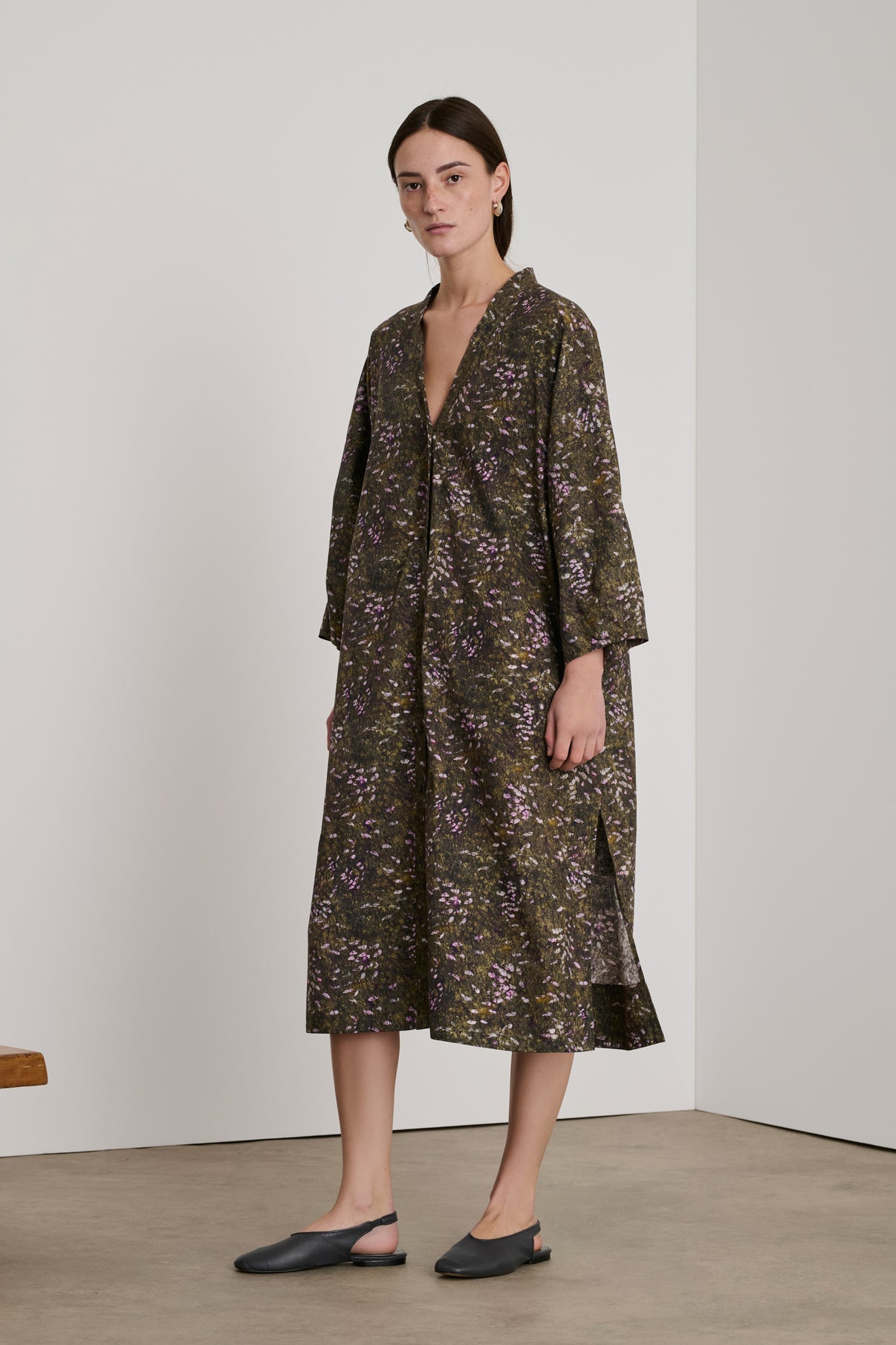 Robe Daily - Kaki/Lilas - Coton - Femme vue 3