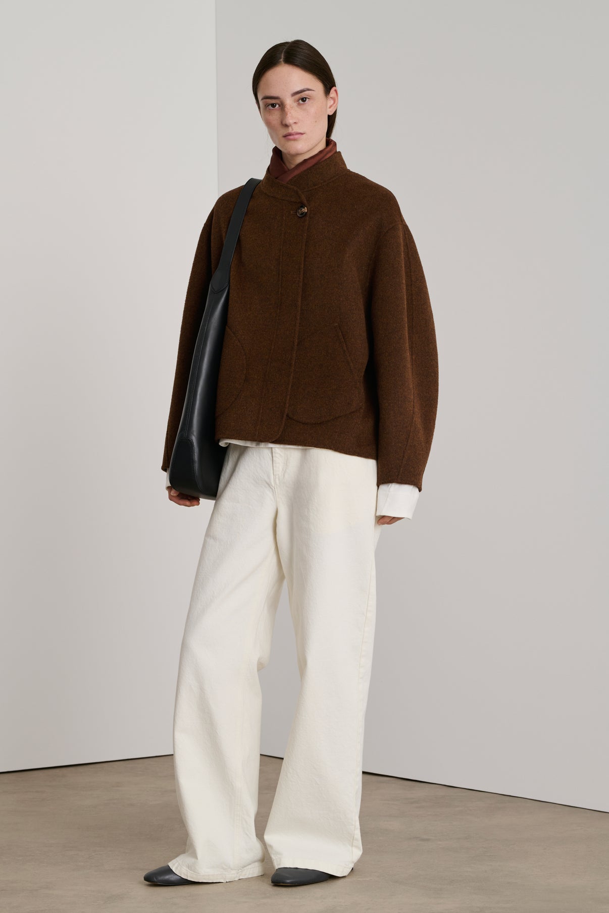 Manteau Windsor - Roux Chiné - Laine - Femme vue 1