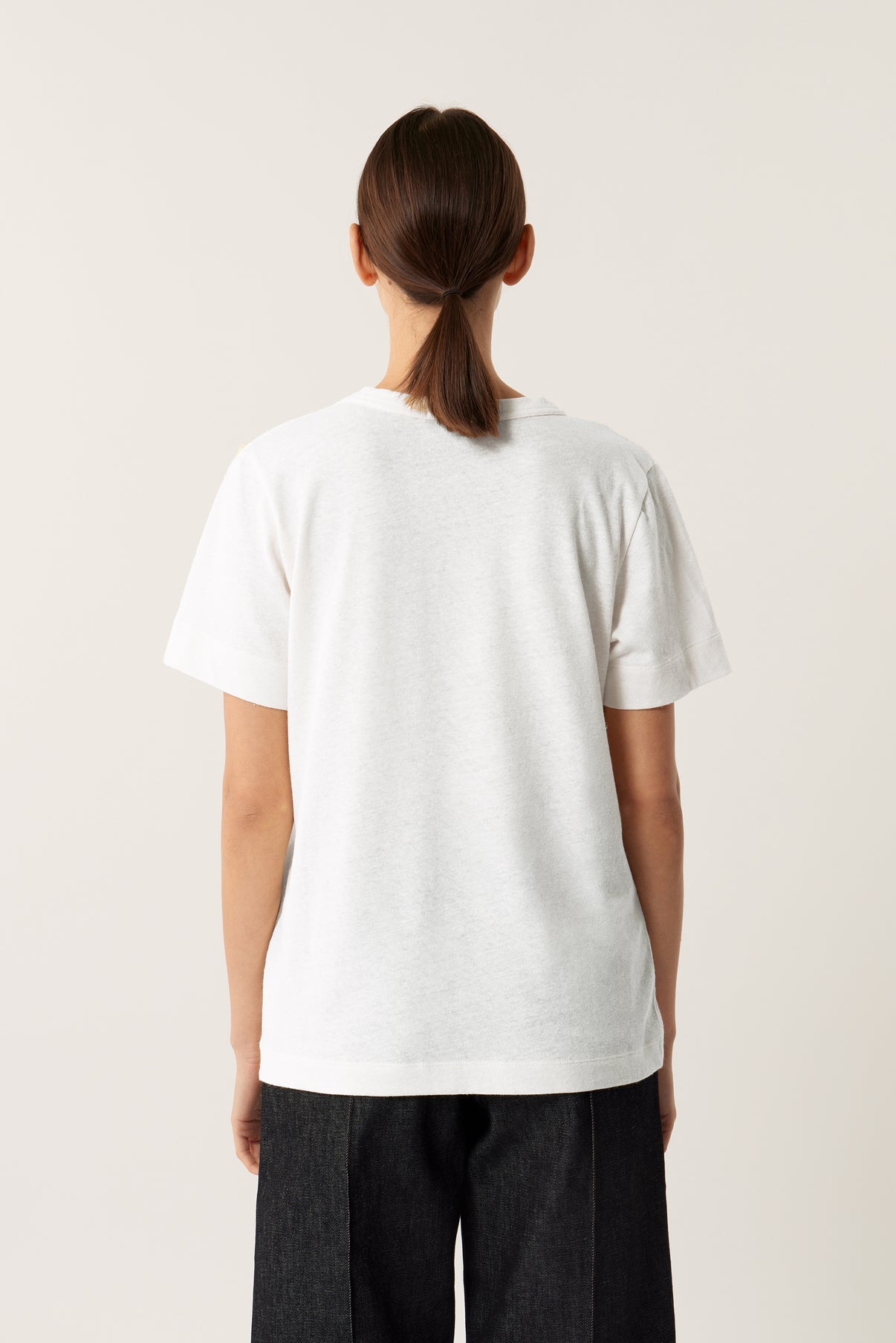 Tee-Shirt Cyril - Blanc - Lin - Femme vue 3