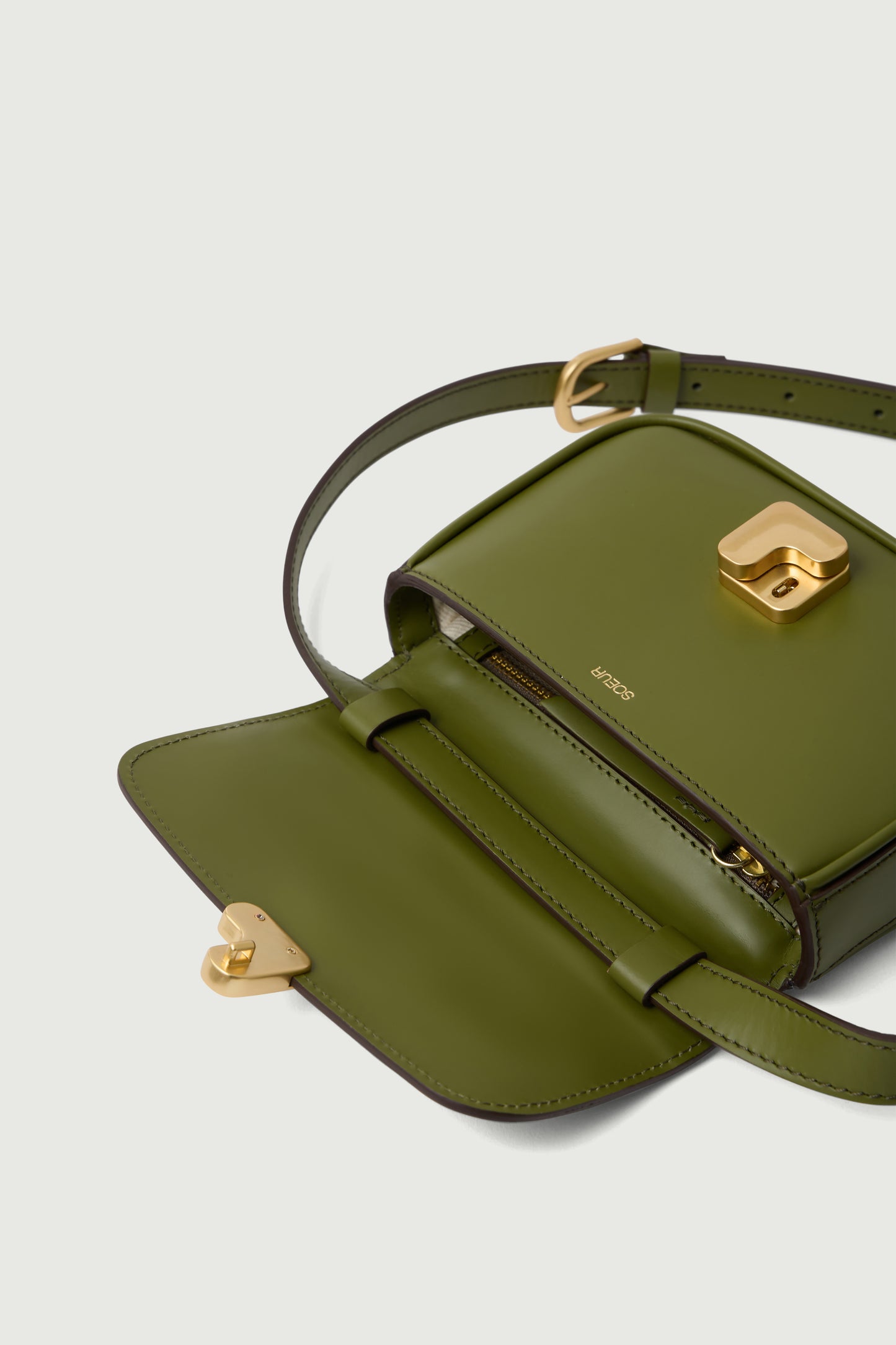 Sac Bell Very Mini - Vert Olive - Cuir - Femme